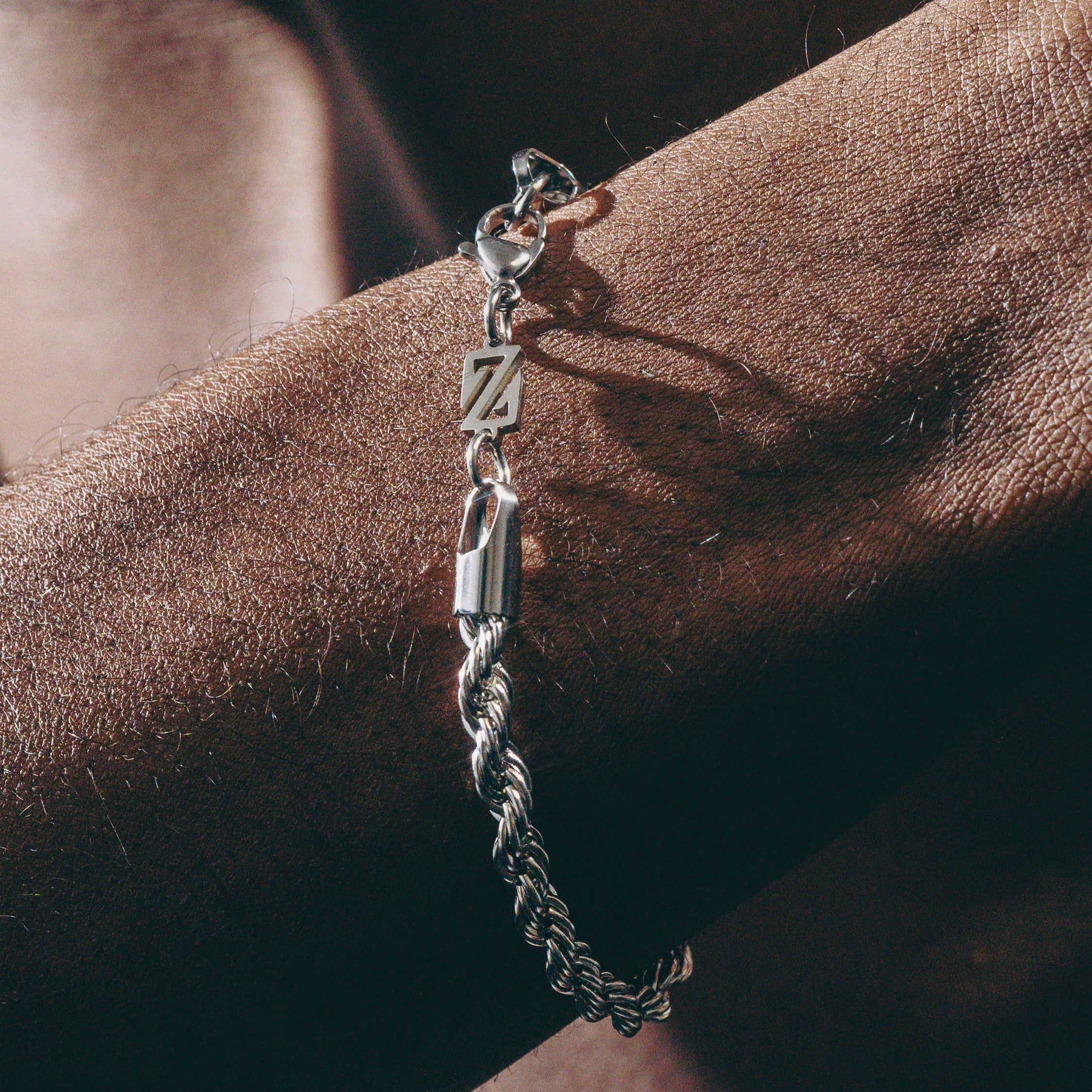 Rope bracelet (5mm) (Silver)