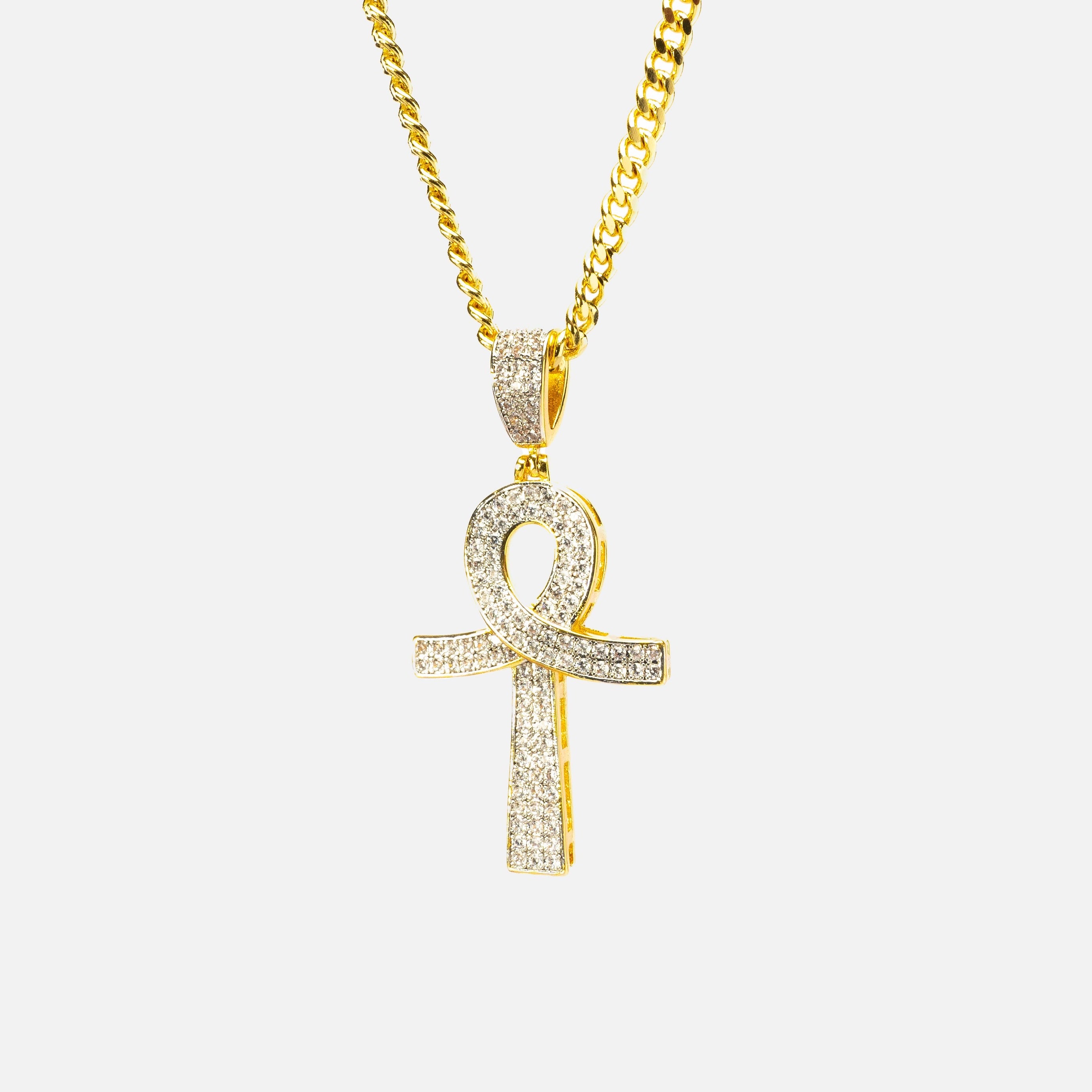 Quakare - Arany Nyaklánc Férfiaknak. Quakare férfi nyaklánc 14K arany bevonattal. Csepp-álló anyaghasználatának köszönhetően esőben vagy edzéshez nyugodtan fent maradhat a nyakadon. Ékszer, divatékszer. Egyiptomi kulcs, Ankh az élet kulcsa, egyiptomi amulet, ankh kereszt. Férfi ékszer. Unisex ékszer. Férfi nyaklánc. Ajándék férfi nyaklánc.